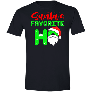 Christmas Santa Lover Shirt Santa's Favorite Ho Funny Christmas Santa Lover Gifts Softstyle T-Shirt - Macnystore