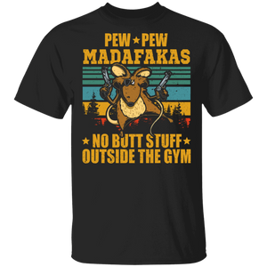 Vintage Retro Pew Pew Madafakas Mouse No Butt Stuff Outside The Gym T-Shirt - Macnystore