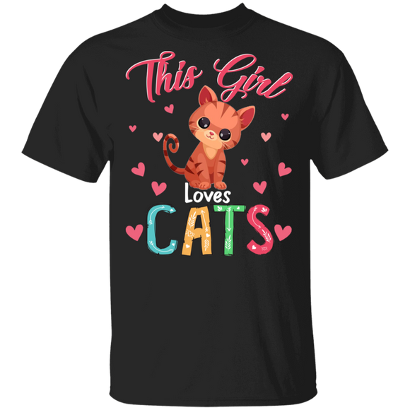 This Girl Loves Cats Cute Cat Cute Pet Animal T-Shirt - Macnystore