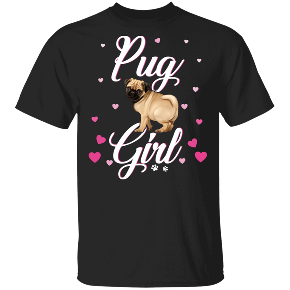 Pug Girl Women Puppy Mom Dog Mama Lover T-Shirt - Macnystore