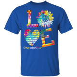 Love One Another Funny Hippie Sunflower American Flag Peace Sign Shirt Matching Hippie Lover American Gifts T-Shirt - Macnystore