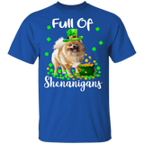 Full Of Shenanigans Leprechaun Pomeranian Patricks Day T-Shirt - Macnystore