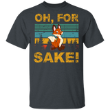 Vintage Square Oh Fox Sake Funny Fox Shirt Matching Men Women Fox Lover Zookeeper Gifts T-Shirt - Macnystore