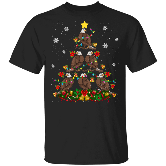 Christmas Tree Shirt Eagle Christmas Tree Cute X-mas Tree Eagle Lover Gifts Christmas T-Shirt - Macnystore