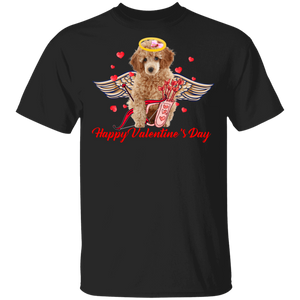 Happy Valentine's Day Cupid Cockapoo Dog Pet Lover Matching Shirts For Couples Boys Girls Women Personalized Valentine Gifts T-Shirt - Macnystore