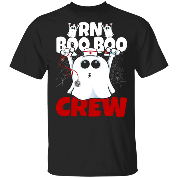 RN Boo Boo Crew Funny Ghost Halloween Doctor Nurse Gifts T-Shirt - Macnystore