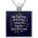 I Whispered I Miss You Cute Butterfly Valentine Square Necklace - Macnystore