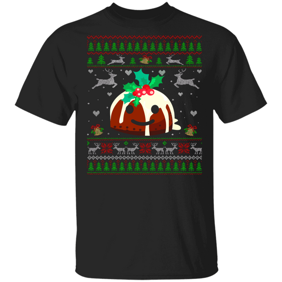 Christmas Pudding Shirt Emoji Christmas Pudding X-mas Kawaii Lover Sweater Gifts T-Shirt - Macnystore