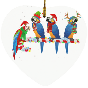 Christmas Ornament Macaws On Candy cane Decorative Hanging Ornaments Ornament Xmas - Macnystore