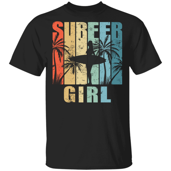 Surfer Girl Cool Surfing Girl Matching Woman Surfing Lover Fans Surfer Gifts T-Shirt - Macnystore