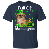 Full Of Shenanigans Leprechaun Pekingese Patricks Day T-Shirt - Macnystore