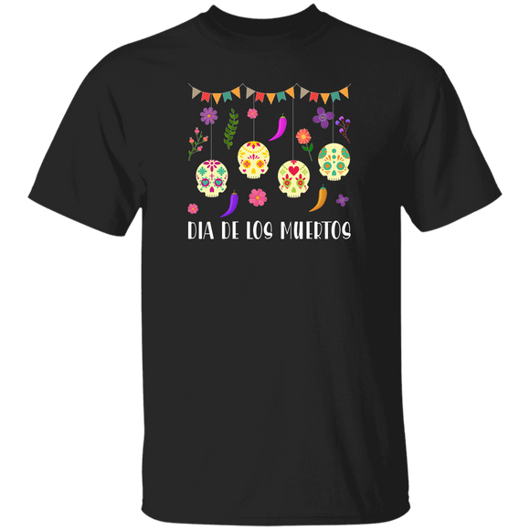 Day Of The Dead Sugar Skull Shirt Dia De Los Muertos Funny Day Of The Dead Hanging Sugar Skull Lover Gifts T-Shirt - Macnystore