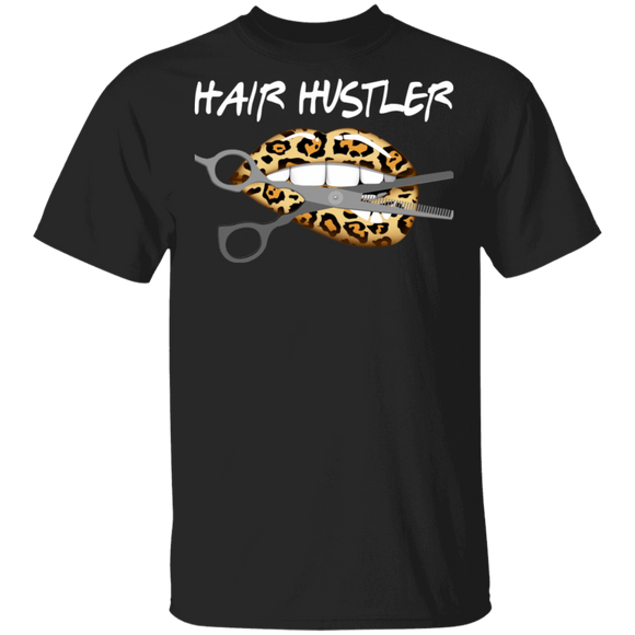Halloween Hairstylist Shirt Hair Hustler Cool Halloween Leopard Hairstylist Lover Gifts Halloween T-Shirt - Macnystore