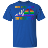 Vintage Some Of Us Evolve Differently Gay Evolution Cute Pride LGBT Flag Gay Lesbian Gifts T-Shirt - Macnystore