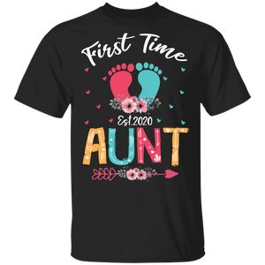 Womens First Time Aunt Expecting Mom Baby Pregnancy Announcement T-Shirt - Macnystore