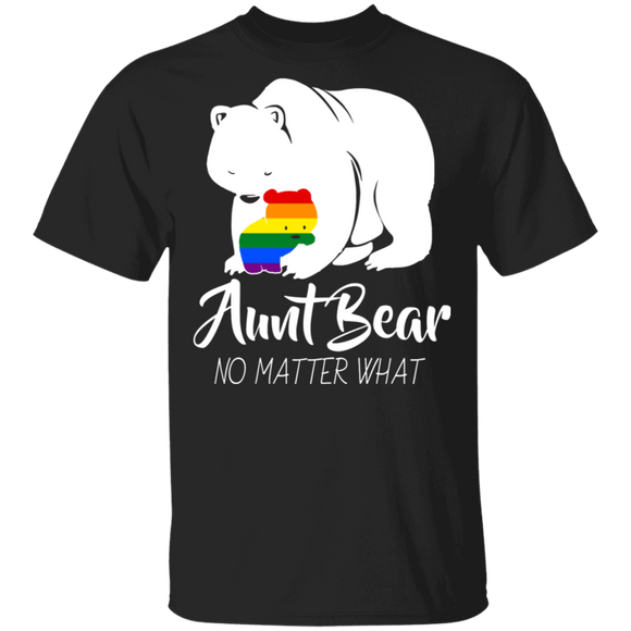 Aunt Bear No Matter What Cool Pride LGBT Bear Matching Family Proud LGBT Gay Lesbian Gifts T-Shirt - Macnystore