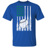 Softball American Flag Shamrock St Patrick's Day Gifts Youth T-Shirt - Macnystore