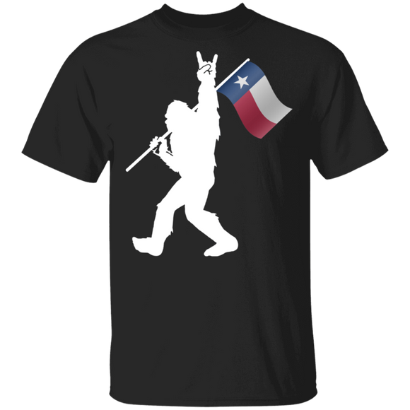 Bigfoot Rock And Roll Bring Texas Flag Shirt Matching Rock And Roll Music Band Lover Fans Gifts T-Shirt - Macnystore