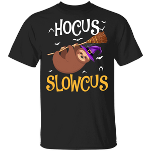 Halloween Sloth Shirt Hocus Slowcus Funny Halloween Witch Sloth Lover Gifts Halloween T-Shirt - Macnystore