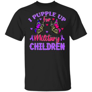 I Purple Up Shirt For The Month Of The Military Kids Funny Military Child Month Children Men Women Butterfly Lover Gifts T-Shirt - Macnystore