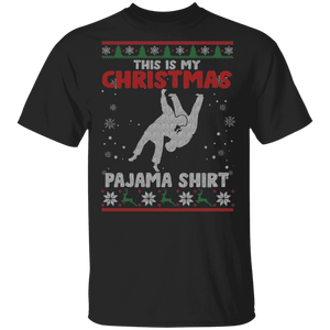 Christmas Judo Sweater Funny This Is My Christmas Pajama Shirt X-mas Judo Lover Gifts Christmas T-Shirt - Macnystore