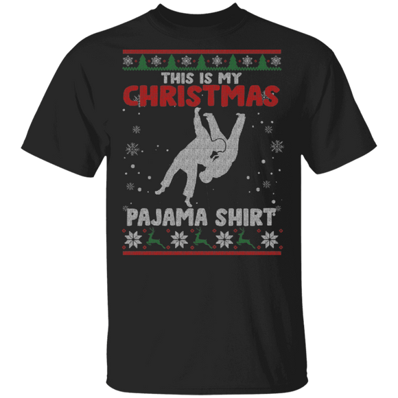 Christmas Judo Sweater Funny This Is My Christmas Pajama Shirt X-mas Judo Lover Gifts Christmas T-Shirt - Macnystore