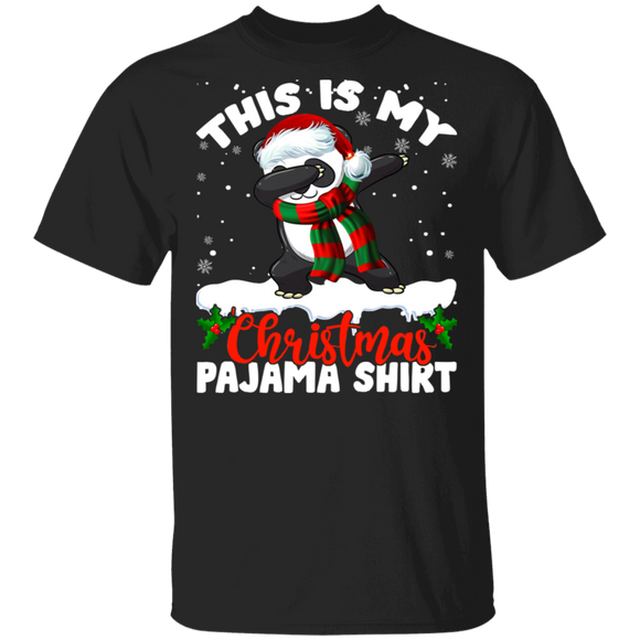 Christmas Panda Shirt This Is My Christmas Pajama Shirt Panda Lover X-mas Gifts Christmas T-Shirt - Macnystore