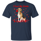 I Found My Valentine Beagle Dog Pet Lover Fans Matching Shirts For Couples Boys Girls Women Personalized Valentine Gifts T-Shirt - Macnystore