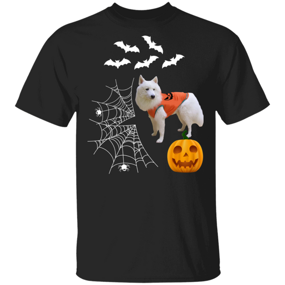 Samoyed Wear Pumpkin Halloween Costume Dog Lovers T-Shirt - Macnystore