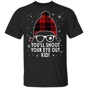 Christmas Red Plaid Lover Shirt You'll Shoot Your Eye Out Kid Cool Christmas Red Plaid Lover Gifts Christmas T-Shirt - Macnystore