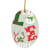 Christmas Nurse Shirt Love EMT Life Cool Christmas Snowman Nursing Nurse Lover Gifts Ornament Xmas - Macnystore