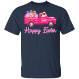 Pug Riding Truck Funny Rabbit Bunny Eggs Easter Day Matching Shirt For Kids Men Women Pug Dog Pet Lover Gifts T-Shirt - Macnystore