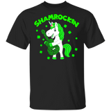 Shamrockin' Green Unicorn Shamrock Guitar St Patrick's Day T-Shirt - Macnystore