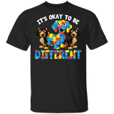 It's Okay To Be Different Dachshund Dog Pet Lover Autism Awareness Cute Autism Mom Dad Kids Gifts T-Shirt - Macnystore