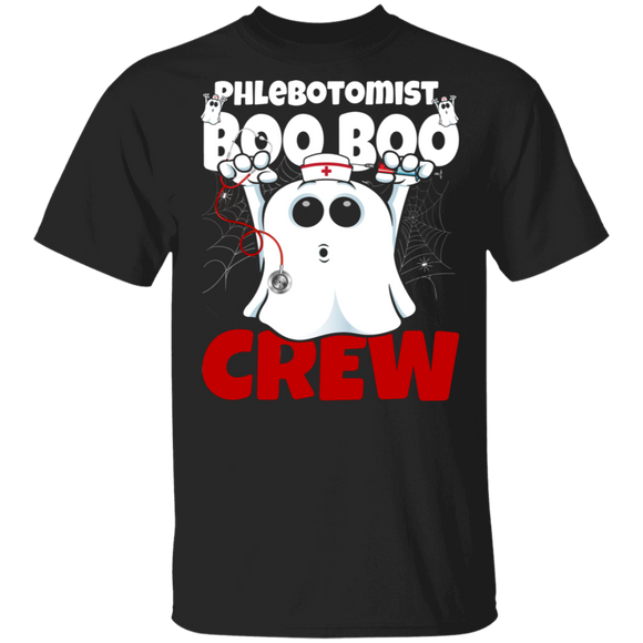 Phlebotomist Boo Boo Crew Funny Ghost Halloween Doctor Nurse Gifts T-Shirt - Macnystore