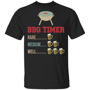 Beer Lover Shirt BBQ Timer Cool BBQ Beer Lover Drinking Gifts T-Shirt - Macnystore