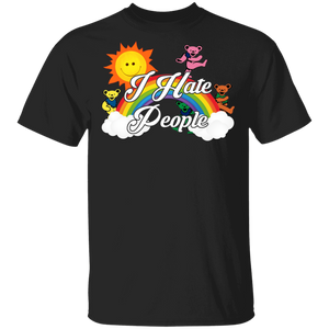 I Hate People Cute Grateful Dead Dancing Bears Rainbow Shirt Matching Kids Men Women Gifts T-Shirt - Macnystore