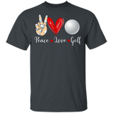 Peace Love Golf Cute Victory Hand Emoji Heart Golf Shirt Matching Golf Player Lover Gifts T-Shirt - Macnystore