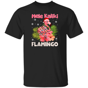 Christmas Flamingo Shirt Mele Kaliki Flamingo Funny Christmas Mele Kalikimaka Santa Flamingo Lover Gifts Christmas T-Shirt - Macnystore