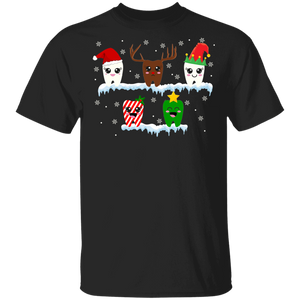 Christmas Tooth Dental Assistant X-mas Santa Reindeer Elf Teeth Gifts T-Shirt - Macnystore