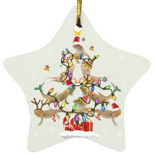 Bearded Dragon Christmas Tree Xmas Light Circle SUBORNS Star Ornament - Macnystore