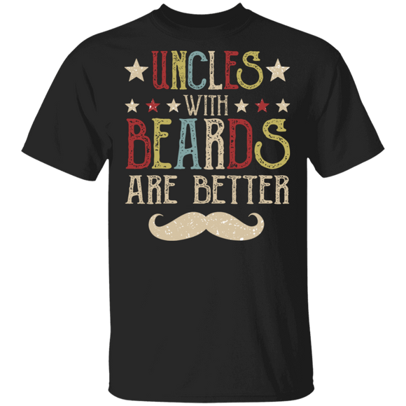 Vintage Uncles With Beards Are Better Shirt Matching Men Beards Lover Fans Bearded Father's Day Gifts T-Shirt - Macnystore