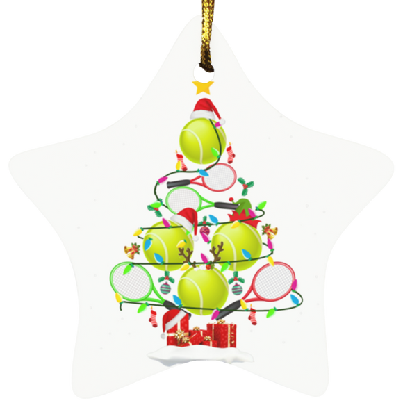 Christmas Ornament Funny Tennis Lover Christmas Tree Light Xmas Decorative Hanging Ornaments SUBORNS Star Ornament - Macnystore