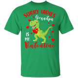 Sorry Ladies Grandpa Is My Valentine T Rex Lover Kids Matching Shirts For Couples Boys Men Personalized Valentine Gifts Youth T-Shirt - Macnystore