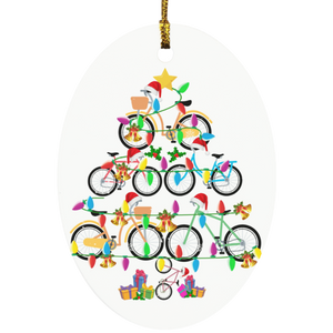 Christmas Ornament Bicycle Driver Christmas Tree Funny Christmas Tree Lights Decorative Hanging Ornaments.png SUBORNO Oval Ornament - Macnystore