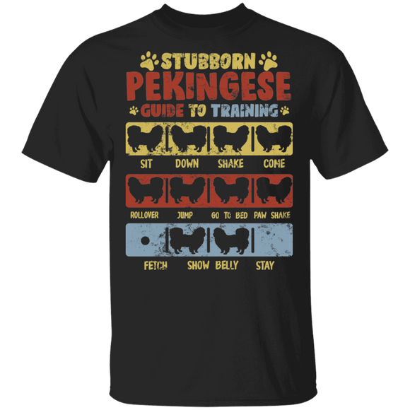 Stubborn Pekingese To Training Funny Dog Trainer Lover Gifts T-Shirt - Macnystore