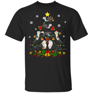 Christmas Tree Shirt Otter Christmas Tree Cute X-mas Tree Otter Lover Gifts Christmas T-Shirt - Macnystore