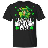 Luckiest Lunch Lady Ever Leprechaun St Patrick's Day Gifts T-Shirt - Macnystore