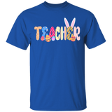 Bunny Teacher Funny Rabbit Bunny Eggs Easter Day Matching Shirt For Men Women Teacher Gifts T-Shirt - Macnystore