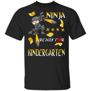 Ninja Ready For Kindergarten Funny Ninja Back To School Kids Gifts T-Shirt - Macnystore